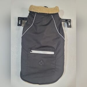 Winter coat for dogs, dark gray.